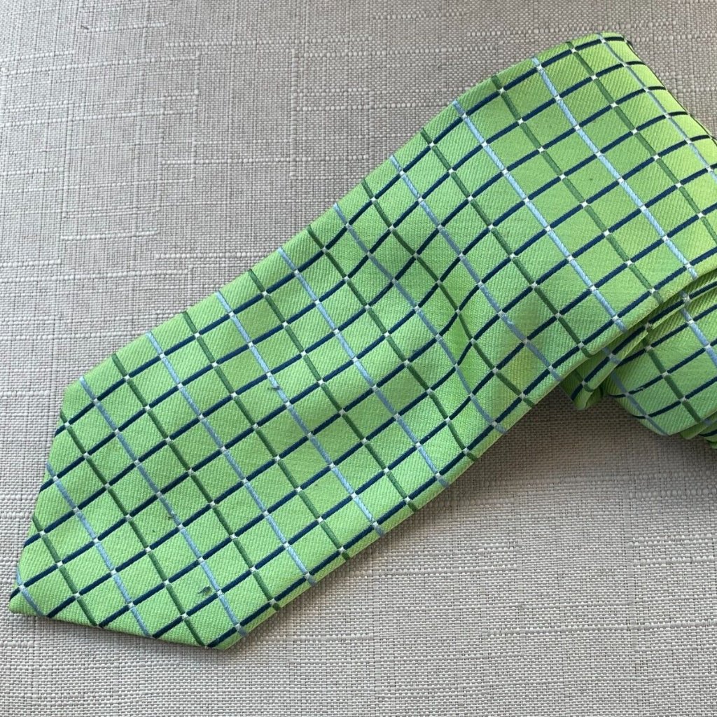Nautica Men Tie GreenBlue Tone 100 Silks Necktie Classic Tie